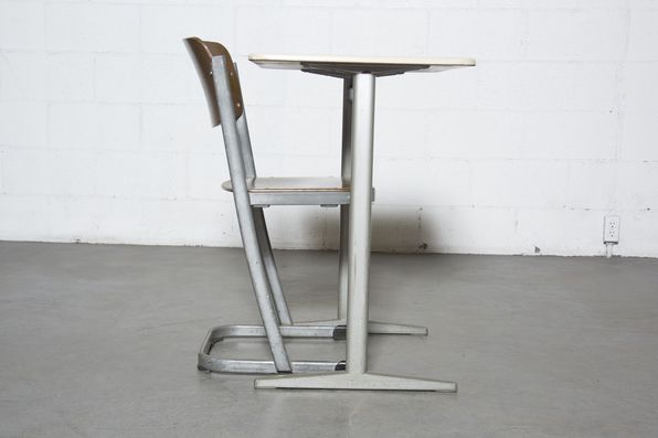 RETRO INDUSTRIAL SCHOOL DESK and Chair Set | Chair set, Desk and chair