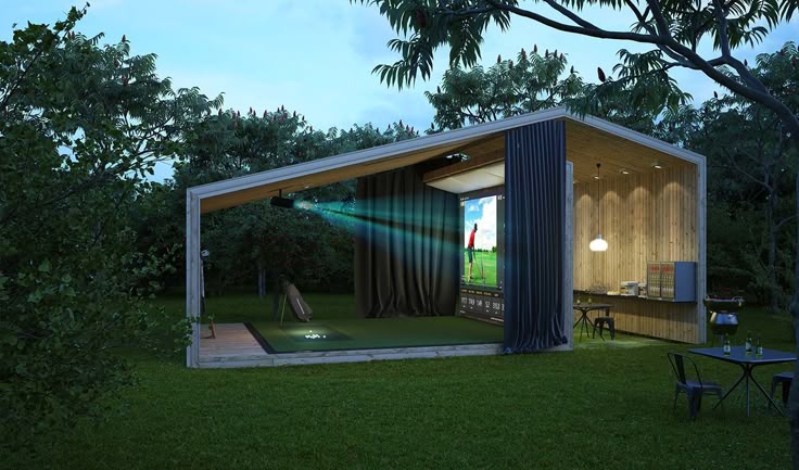 7 Simulator Pavilion Ideas Golf Room Simulators Home Golf Simulator Room Simulators, Outdoor Golf Simulator