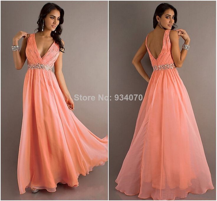 deep v formal gown