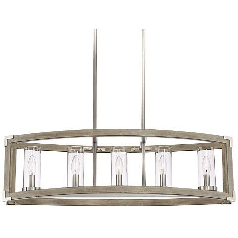 Kerr 32 3 4 Wide Wood Kitchen Island Light Chandelier 15a70 Lamps Plus Lighting Pool Table Chandelier Lighting, Polished Nickel Chandelier Dining
