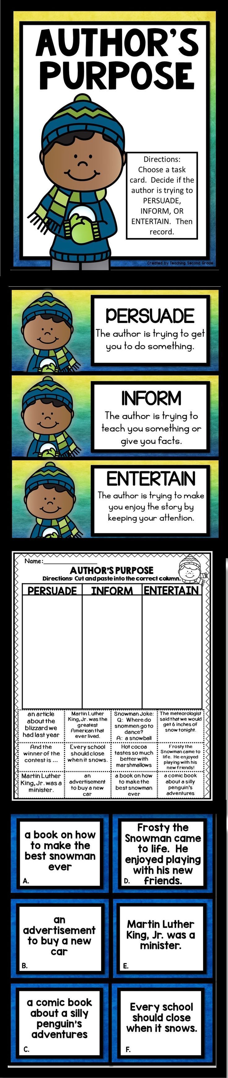 worksheet Authors Purpose Worksheet best 25 authors purpose worksheet ideas on pinterest winter worksheets