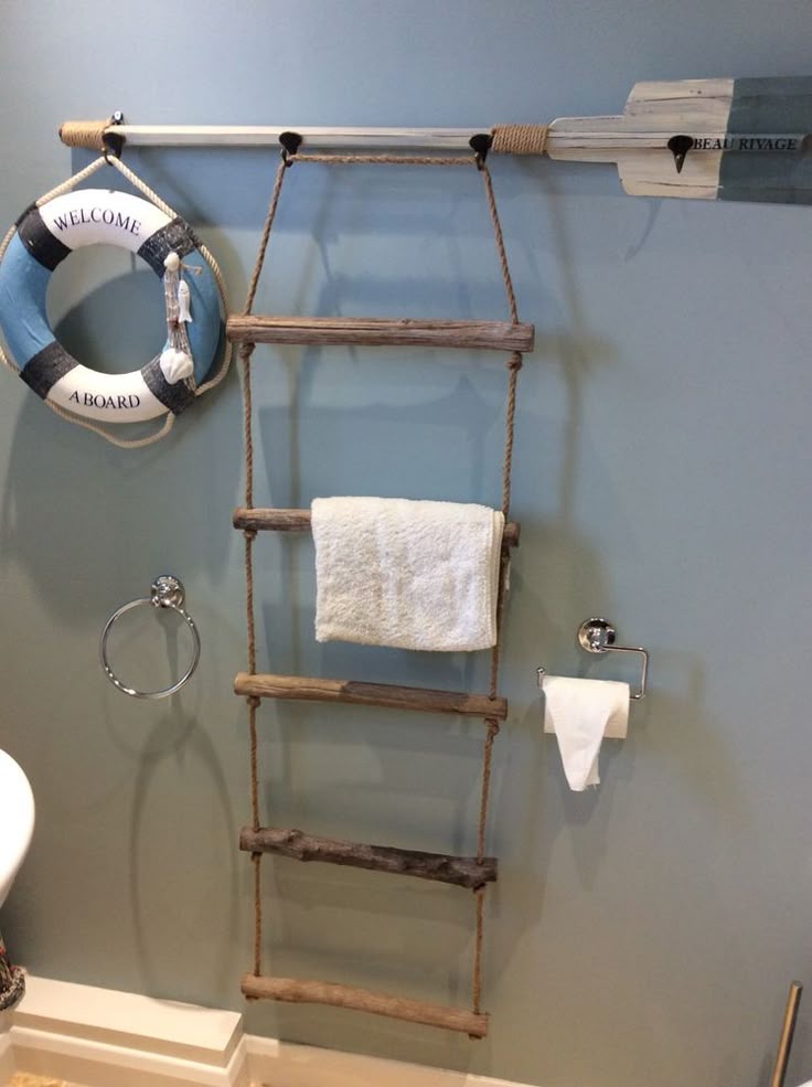 new nautical driftwood rope ladder towel rail 5 rung beach hut seaside ideas for the house pinterest rope ladder towel rail and beach huts - Bathroom Accessories Towel Rail new nautical driftwood rope ladder towel rail 5 rung beach hut seaside ideas for the house pinterest rope ladder towel rail and beach huts - Bathroom Accessories Towel Rail