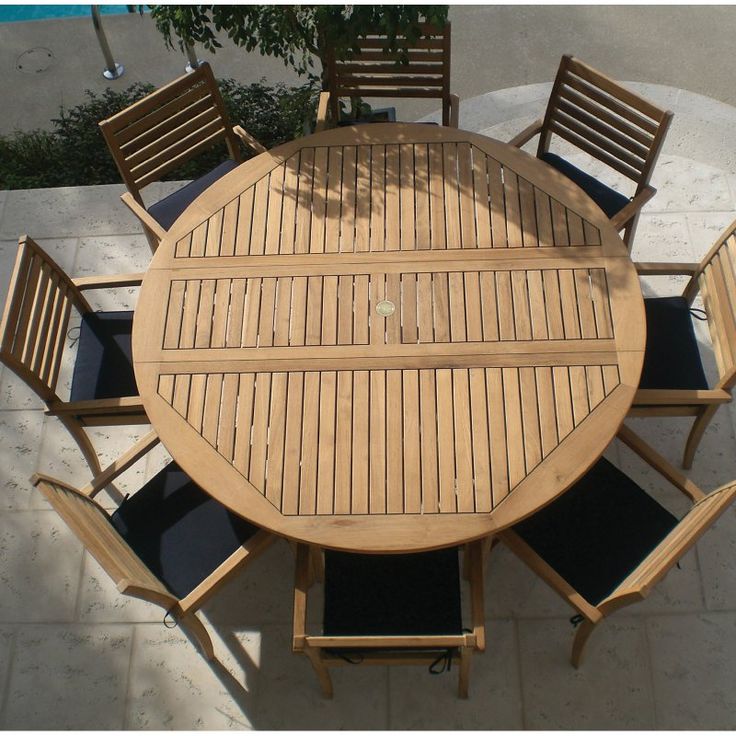 Royal Teak 72 In Round Dropleaf Avant Patio Dining Set Seats 8 Outdoor Table Round Dropleaf Avant Patio Dining Set, Round Patio Table That Seats 8