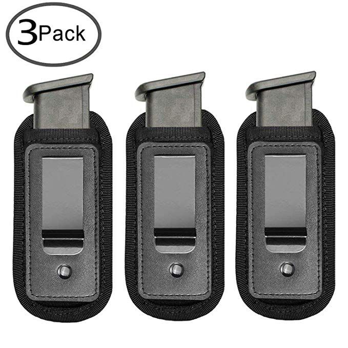 M/&P Shield IWB Double Magazine Holster for Single Stack 9mm Mag fits Glock 43