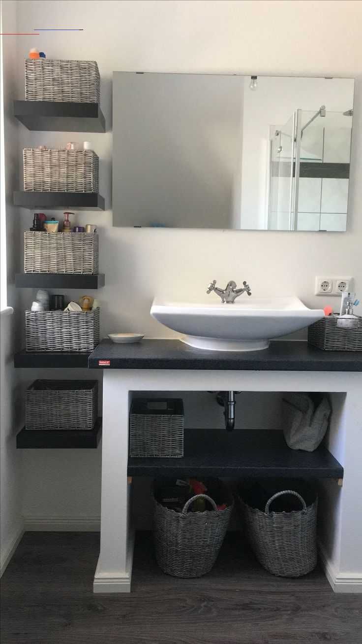Badezimmer Design Ideen Offenen Regal Unterhalb Der Arbeitsplatte