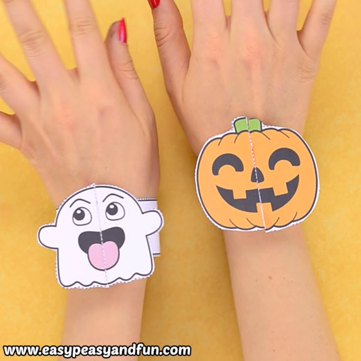 Free Printable Halloween Paper Bracelets