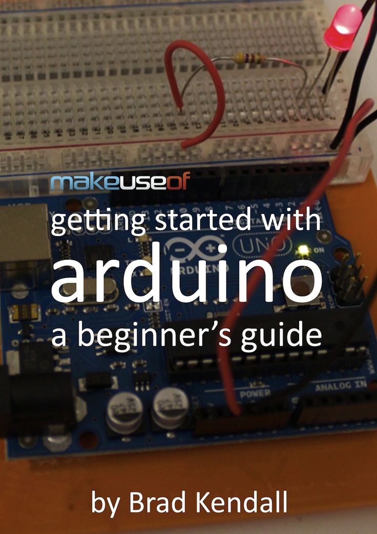 an arduino circuit with the words, getting started with arduino a beginner's guide