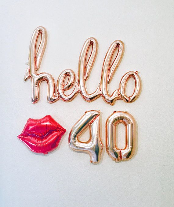 Rose Gold Hello 40 Hello 40 40th Birthday Hello 40 Rose 25th birthday Rose Gold Hello 40 Hello 40 40th Birthday Hello 40 Rose 25th birthday