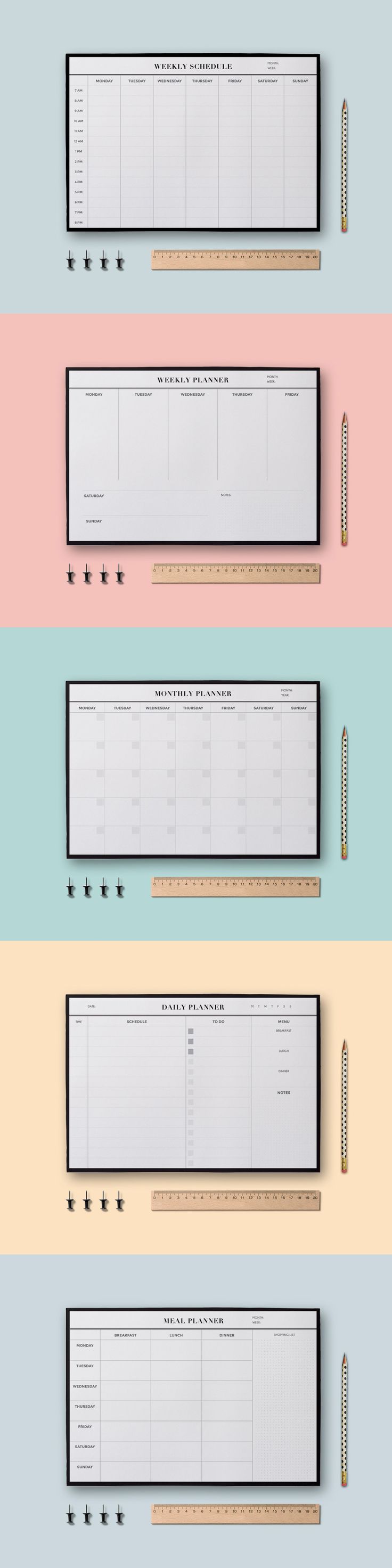 monthly daily planner