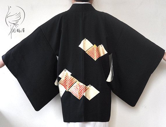 black short kimono jacket