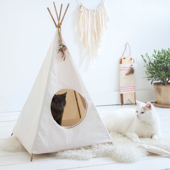 loulabelle cat tipi - Google zoeken | Diy cat tent, Diy