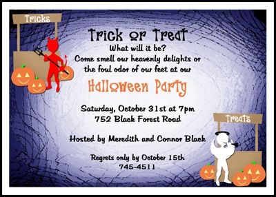 sample halloween invitations