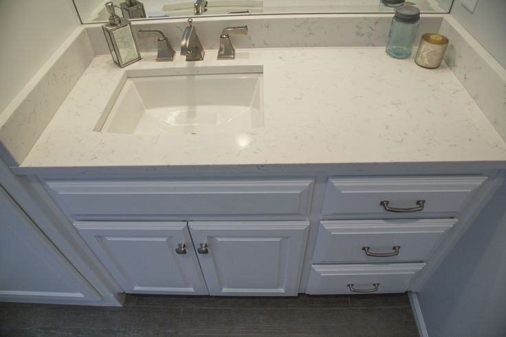 MSI Cashmere Carrara quartz, Kohler Archer undermount sink ...