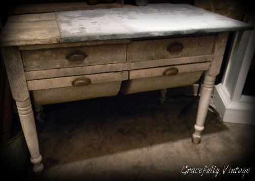 Antique Chippy Bakers Table, With Zinc Top Gracefully-Vintage.Com Antique Chippy Bakers Table, with Zinc Top Gracefully-Vintage.Com | Tables | Bakers table, Table, Antiques - Antique Chippy Bakers Table, With Zinc Top Gracefully-Vintage.Com