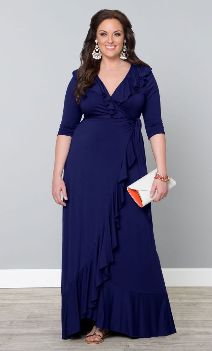 Plus size faux wrap maxi dress Plus size faux wrap maxi dress