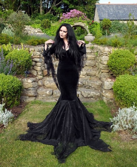 Moonmaiden gothic clothing morticia dress deals
