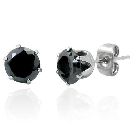 14 Best Men S Stone Set Earrings Images On Pinterest Stud Earring Mens Earrings Round Black Cz 8mm Studs Mensearrings Mensfashion Stoneset