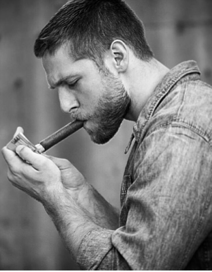 Gay man smoking