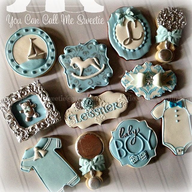 Nautical Theme Boy Sugar Cookies With Blue Royal Icing Oif Shop Nautical Theme Boy Sugar Cookies With Blue Royal Icing Oif Shop