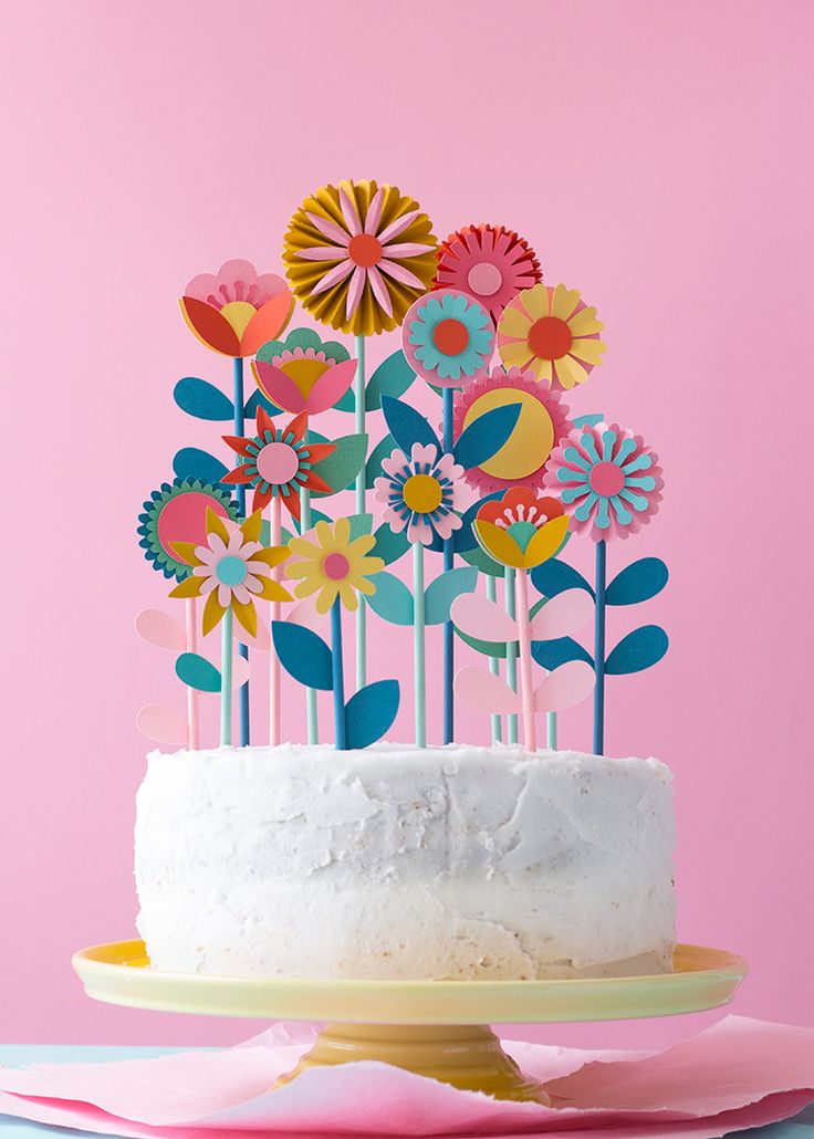 Best 25 Flower Cake Toppers Ideas On Pinterest Nesquik Cupcake Mother S Day Fl Cake Topper Paper Flowers Diydiy
