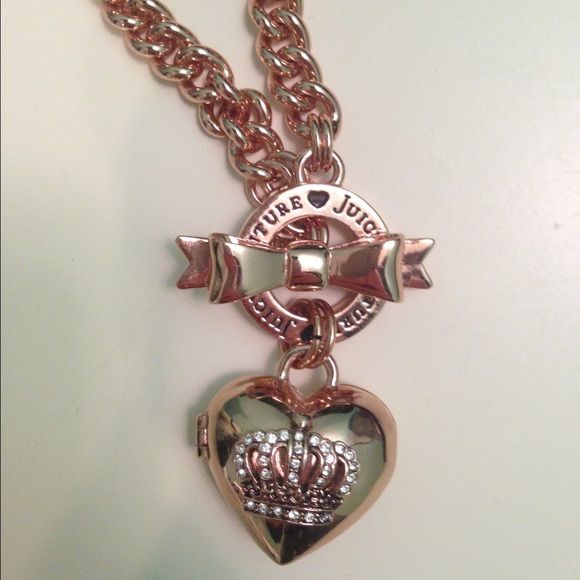 Juicy Couture Heart Locket Crown Necklace Juicy couture necklace