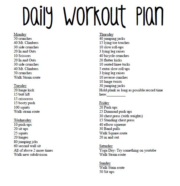 day 1 workout day