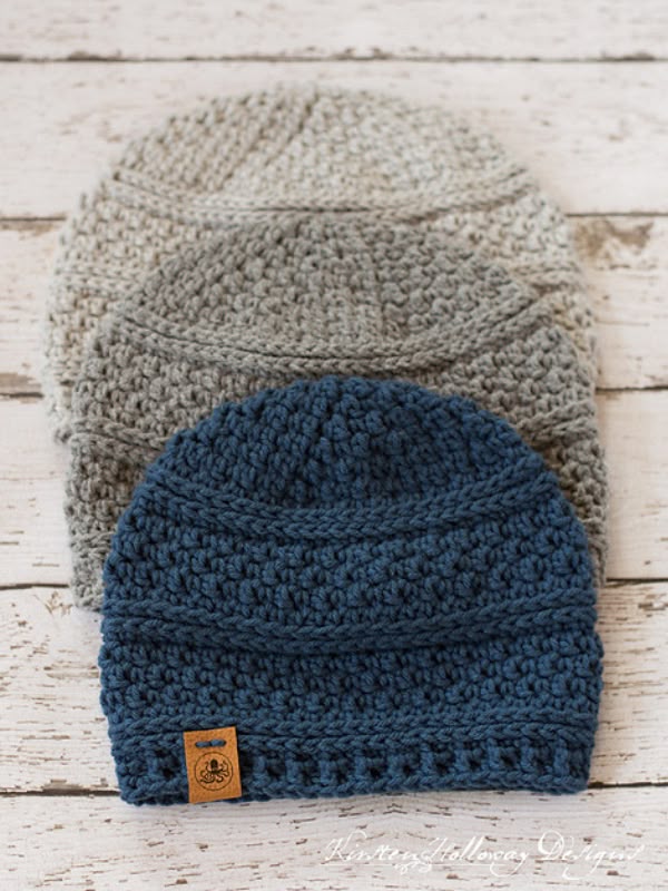 Einfache Seed Stitch Mütze Free Crochet Pattern #crochet #sockenstricken #stri...