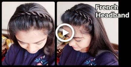 1 Min Rope French Headband Coiffure for college/faculty/work for medium lengthy hair 1 Min Rope French Headband Coiffure for college/faculty/work for medium lengthy hair
