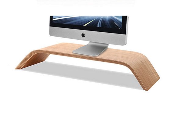 Imac Stand Wood Monitor Air Wooden Stands Riser Monitor Stand Imac, Imac Monitor Arm