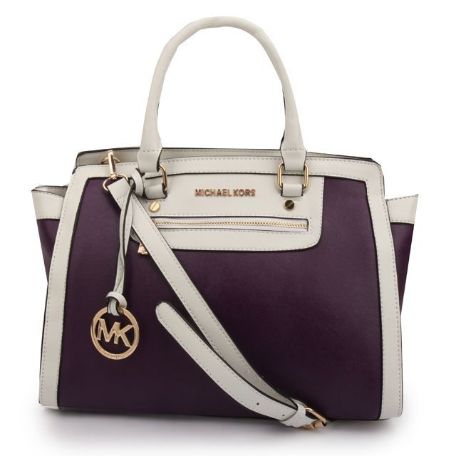 Shop for Michael Kors Selma Top-Zip Large Purple Satchels, Shop today for the hottest brands in womens fashion!