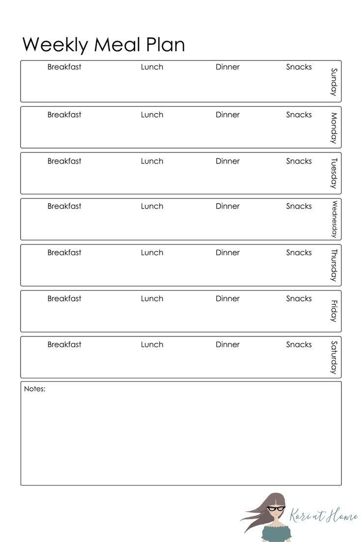 printable weekly meal plan