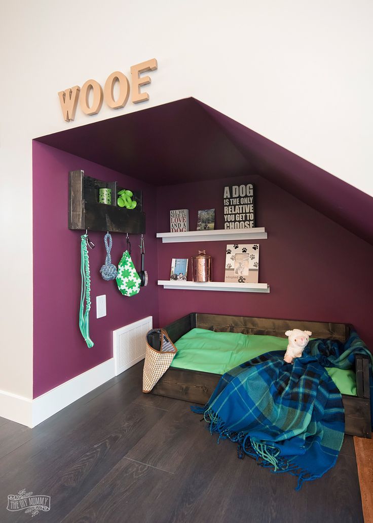 Diy Under Stairs Dog Nook With Handmade Dog Bed Organizer Dog