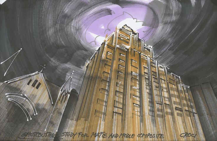 Dana S Apartment Building Ghostbusters concept/production artwork for dana's apartment building in Dana S Apartment Building Ghostbusters concept/production artwork for dana's apartment building in
