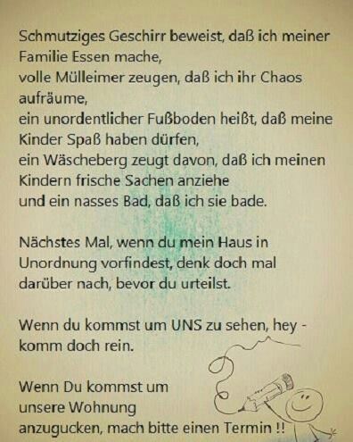Hilfe meine Schwiegermutter kommt..... Gedichte und sprüche, Sprüche