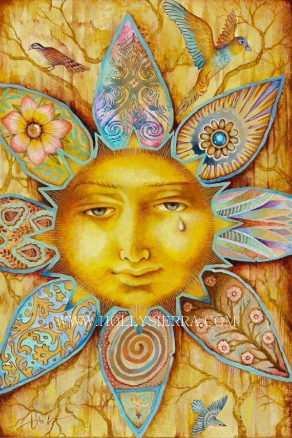 Golden Solstice Wood Print