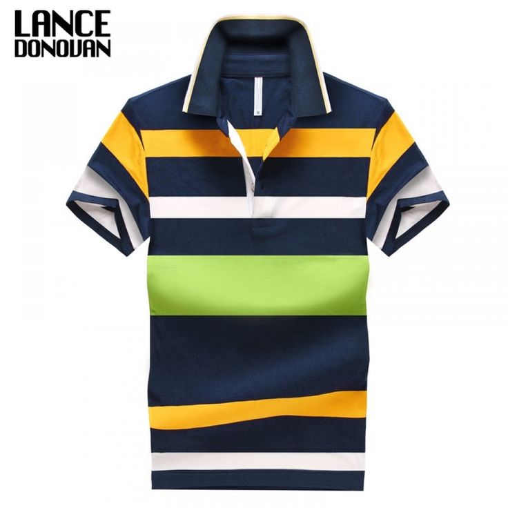 92% Cotton camisa Men Polo Shirt 2015 Casual Striped Slim short sleeves ASIAN SIZE M-4XL