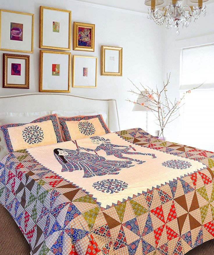 Pure Cotton Printed Barmeri Double Bed Sheet With 2 Pillow Covers Bedding Beddingsets Beddingstyle Bedsheets Hom Bed Sheets Bed Sheet Sizes Pillow Covers