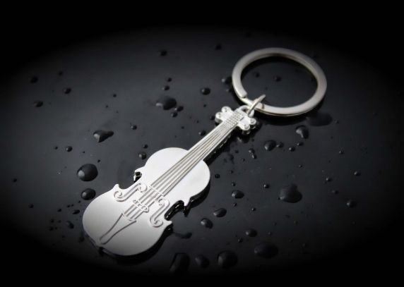 Violin key chain Huge sale violin keychain fiddle with music note gift
