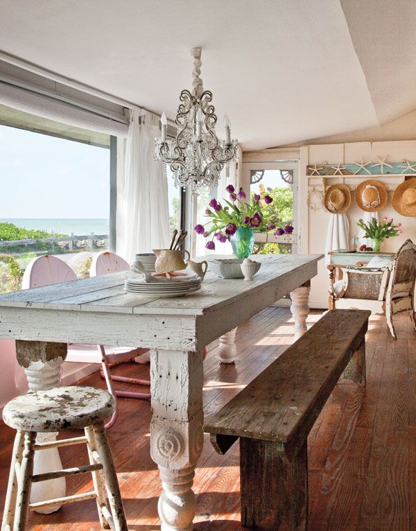 295 Best Ideas For The House Images On Pinterest Home Mark Holt Made The Dining Room Table Out Of Reclaimed Porch Posts