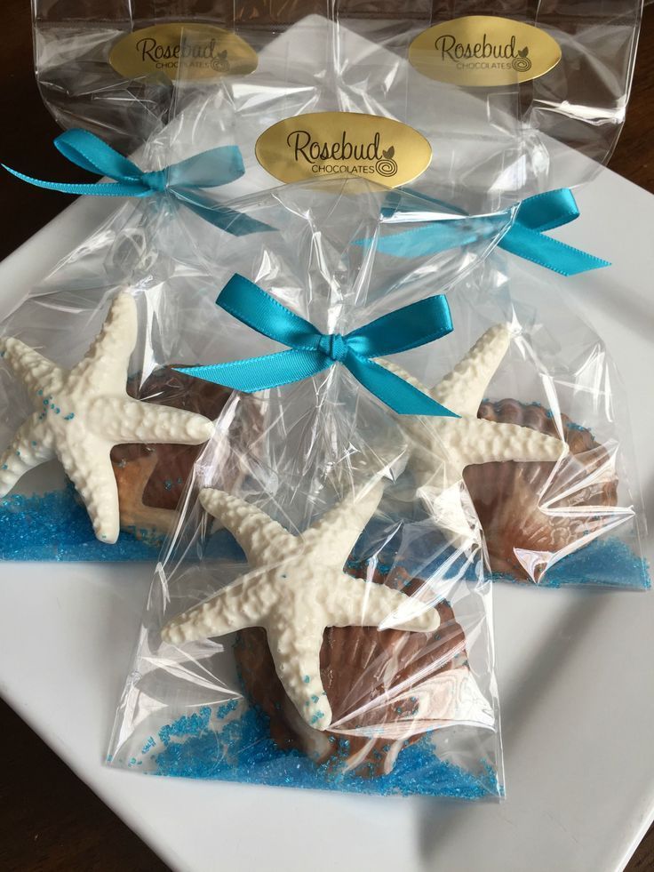 Chocolate Starfish and Seashell Favors, Wedding, Bridal Shower, Anniversary, Bir...