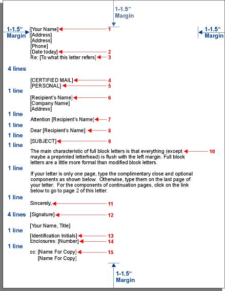 format of a business letter