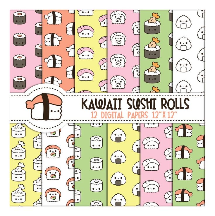 Sushi digital papers kawaii sushi digital papers sushi Etsy Digital Sushi digital papers kawaii sushi digital papers sushi Etsy Digital