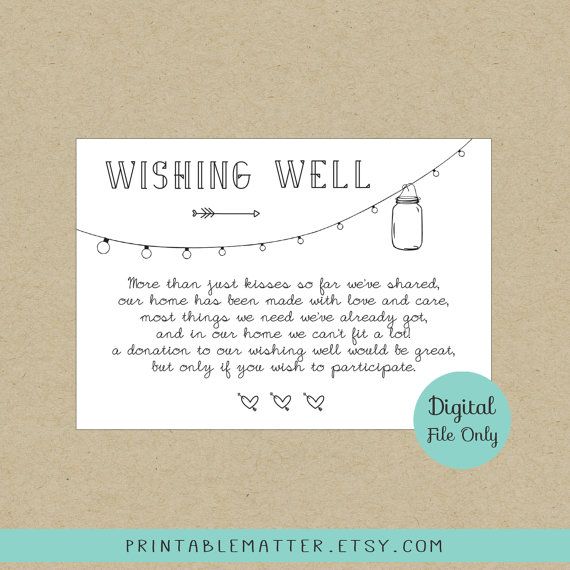 Best 10 Wishing Well Poems Ideas On Pinterest Honeymoon Fund Wedding Wishing Well Card Design 1 Rustic Mason Jar Lights