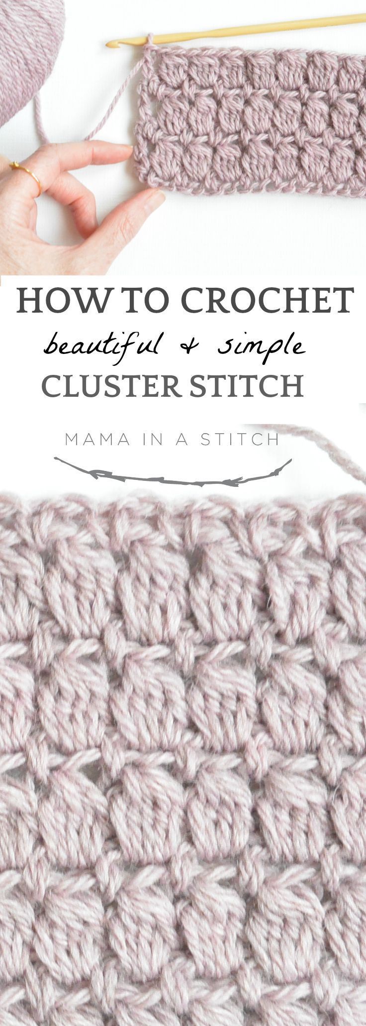 #crochet explore Pinterest DIY Craft: How To Crochet the Cluster Stitch 4