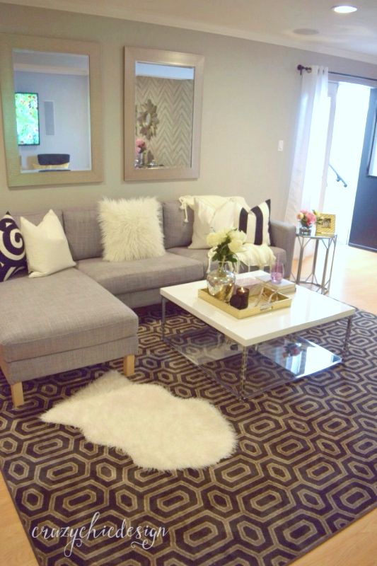 Marvelous Home Goods Decorating Ideas Part - 9: Create A Modern, Yet Cozy Living Space Using Furry, Fluffy Throws And Pillows To Soften The Lines Of Modern Finishes. Available At HomeGoods.
