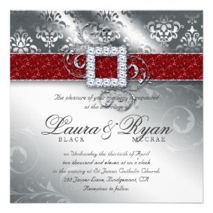 christmas wedding invitations christmas wedding damask jewel red wedding invitations christmas