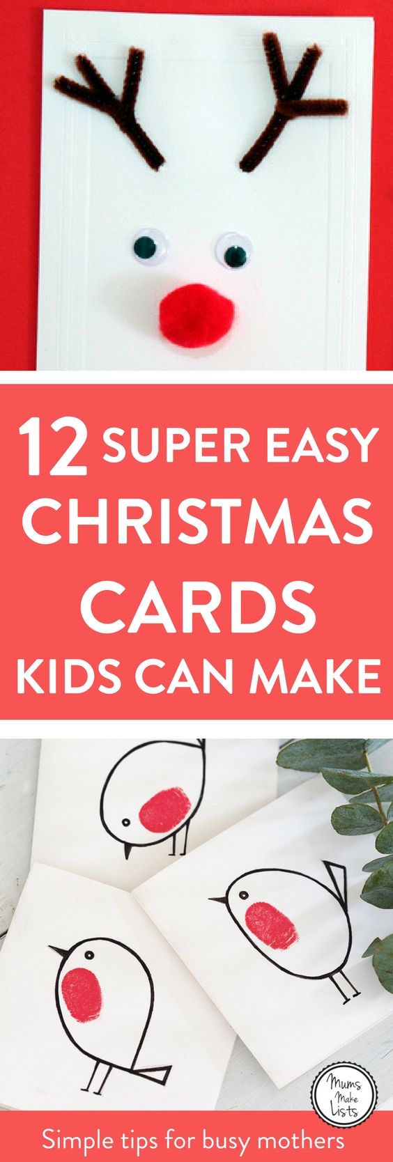 12 EASY homemade Christmas card ideas for kids