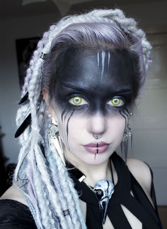 Vesper Moth / post apocalyptic face paint / makeup inspiration / sci fi / fantas...