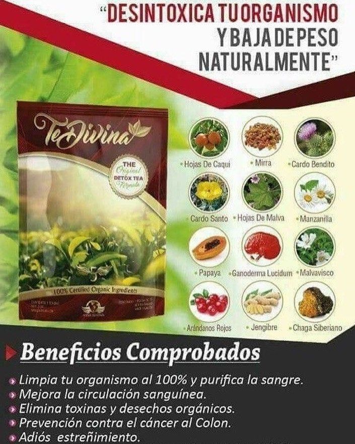 El Té Vida Divina Sirve Para Desintoxicar Y Prepararte Para Bajar De Peso Tambi Bajar Desintoxicar Divi Organic Detox Tea Low Carb Recipes Loose Weight