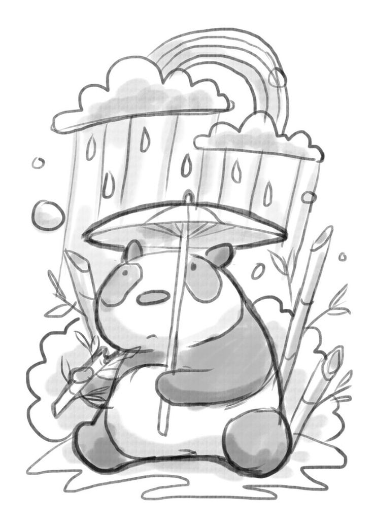 Panda Sketch by anggatantama | Panda sketch, Panda art, Cute doodles